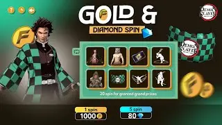 Finally Gold Spin Event 🇧🇩🇮🇳 | Demon Slayer Free Event | Spin With Gold Event | Free Fire New Event