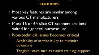 CT Equipment Selection