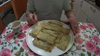 😎Блинчики с мясом и соусом Бешамель😎