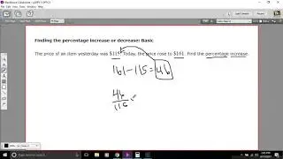 Finding the percentage increase or decrease - basic