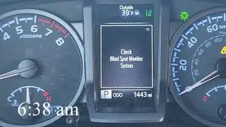 Toyota Tacoma "Check Blind Spot Monitor System" warning
