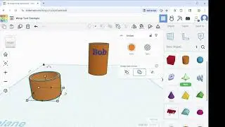 Curved text on any surface in TinkerCad!