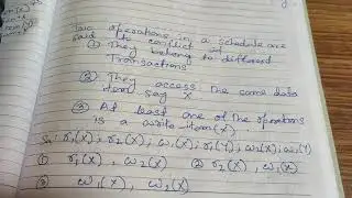 Conflict operation in transaction processing DBMS