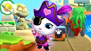 Talking Tom Gold Run 2 #12  Приключения Анджелы Пирата в древних мирах! На весь экран
