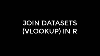 Learning R: 2 How to join data aka VLOOKUP in R