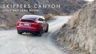 Skippers Canyon on a Tesla and Land Rover