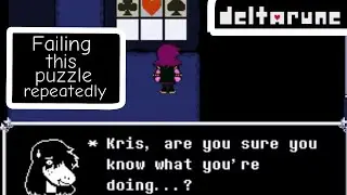 Deltarune Chapter 1 - What if you keep failing the puzzle in the basement?