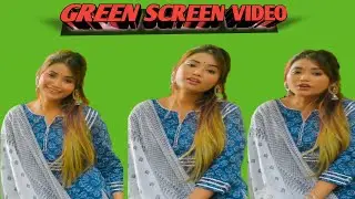 Cute girl green screen video VFX 16