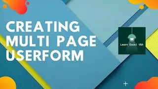 Creating Multi Page UserForm