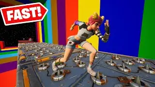 I attempted to SPEEDRUN this RAINBOW Deathrun! (Fortnite Creative)