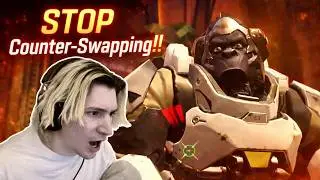 xQc KEEPS GETTING COUNTERED in Overwatch!