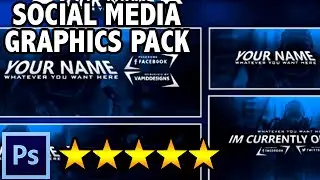 Featured: FREE SICK Social Media Graphics Pack - Twitch, Youtube & Twitter - Photoshop Template #1