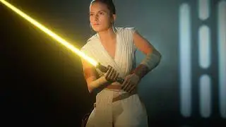 Star Wars Rey yellow lightsaber sound effects