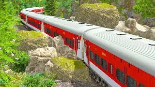 TRAIN STRUCK ON LANDSLIDE RESCUED BY WDM3D | BUMPY RAILROAD Train Simulator | Railworks | NTG GAMING
