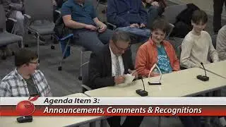March 19, 2024 Regular School Board Meeting