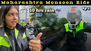 Heavy Rainfall me 10 hr Bike Chalai 🤧 | Indore to Dhule | Day 2