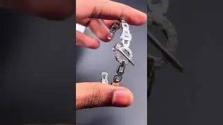 Link Nail Screw Silver Cubic Zirconia Anti Tarnish Copper Cuff Kada Bangle for Women
