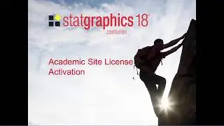 Statgraphics 18 Site License Activation