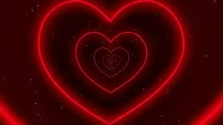 Free Neon Red Lights Love Heart Tunnel Tik Tok Trend Background Loop 1 hour 4k 60fps