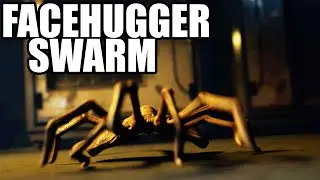 ALIENS Dark Descent - Facehugger Swarm Attack Scene