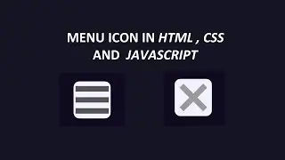 javascript CSS and HTML | how to create toggle menu in html css and javascript