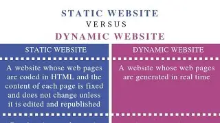 Static Website Vs Dynamic Website