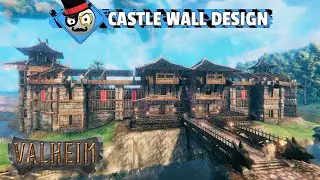 Castle Wall Design - Valheim - Hearth and Home (Speed build)