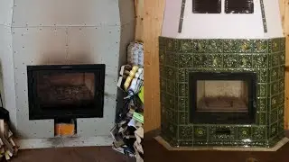 Небольшая работа по отделке камина изразцами