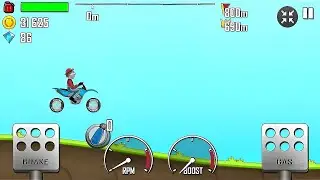 Hill climb racing game, Motor cycle jumps many times, Medium game city