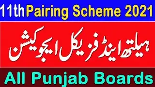 11th health and physical education pairing scheme 2021