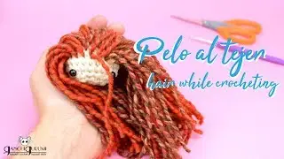 Amigurumi doll hair tutorial - How to attach doll hair