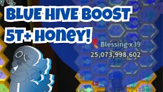 FIRST EVER BLUE HIVE BOOST! (BEES SWARM SIMULATOR)