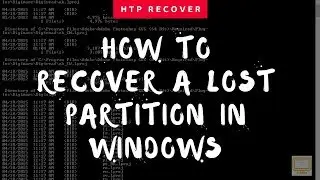 How to recover a lost partition in windows