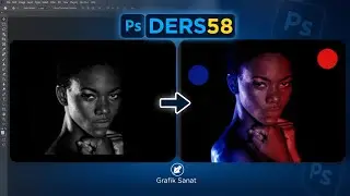 PHOTOSHOP DERSLERİ CC 2022 / Çift Işık efekti Stüdyo ışığı Ders 58