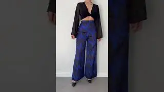 Saten Pantolon Mavi