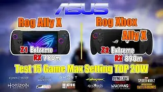 ROG Xbox Ally X (Z2E) vs ROG Ally (Z1E): 15 AAA Games Max Settings Test (20W TDP) - Who Wins?
