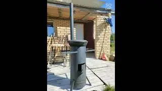 Печь для казана из баллона.
