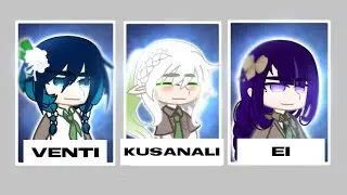 “ yearbook trend “ || genshin || meme || ei, venti & kusanali || high school AU
