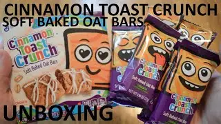 Unboxing Cinnamon Toast Crunch Soft Baked Oat Bars 6 Bar Box