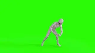 3d Model Alien Dancing Hip Hop Animation Green Screen | By Creator Stockify