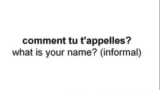 What Is Your Name In French