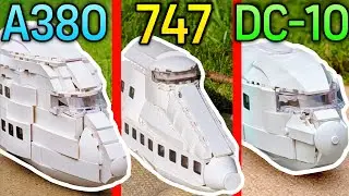 Can I Design the Perfect Lego WIDEBODY Planes? DC-10, 747 & A380 Nose Tutorial 