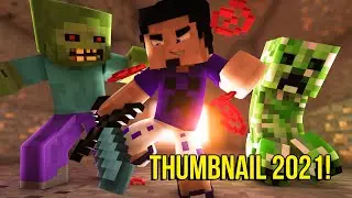 THUMBNAIL MINECRAFT 2021 ATUALIZADO CINEMA 4D ( SPEED ART )