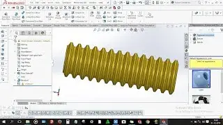 How to design worm thread in solidworks