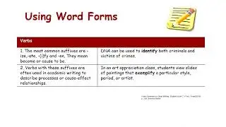 Using Word Forms