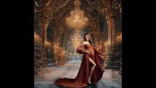 Winter Gothic Hall Digital Overlay Photoshop Backdrop Portrait Background