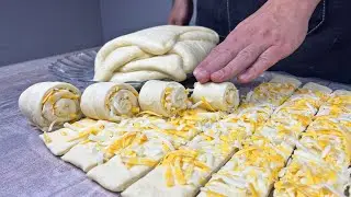 Forget all the recipes! This is the easiest thing I've ever done! 6-LAYER DOUGH with cheese