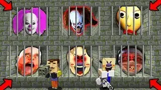 CHOOSE WRONG PRISON ESCAPE ICE SCREAM ROD MR MEAT EVIL NUN SECRET BASE minecraft Hello Neighbor Mod