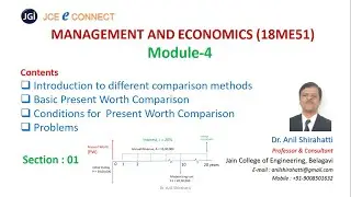 Mang & Eco : Introduction to different comparison method I Present Worth Comparison Method