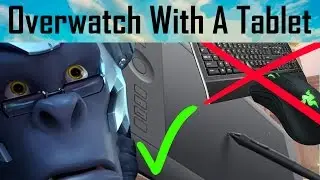 Overwatch GM TABLET Gameplay | Playing Uprising With A Wacom Tablet (NO Keyboard)